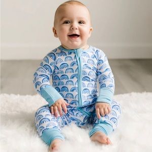 Little Sleepies Blue Rainbows Zippy